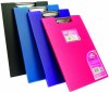 Clipboard dublu din plastic rigid, PUKKA - transparent violet