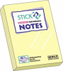 Notes autoadeziv 76 x  51 mm, 100 file, stick"n - galben pastel