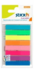 Stick index plastic transparent color 45 x 8 mm, 8 x 20 file/set, Stick"n - 8 culori neon