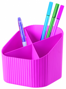 Suport pentru instrumente de scris, 4 compartimente, HAN X-Loop Trend-Colours - roz