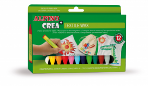 Set ALPINO Crea + TEXTILE - creioane cerate