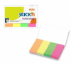 Stick index hartie color 50 x 20 mm, 4 x 50 file/set, Stick"n - 4 culori neon