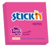 Notes autoadeziv extra-sticky 76 x 76mm, 90 file, stick"n - magenta