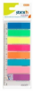 Stick index plastic transp. color 45 x 12 mm, 8 x 25 file/set + rigla, Stick"n - 8 culori neon