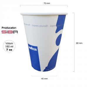 Siba 7oz pahare carton Lavazza set 50 buc