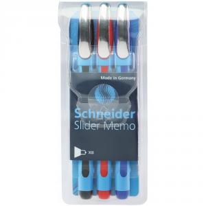 Pix SCHNEIDER Slider Memo XB, rubber grip, accesorii metalice Ambalare: 6 culori