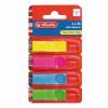 Notes index plastic, 12,5 x 43 mm, 4 culori neon x