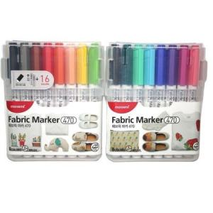 Marker pentru textile 15 culori + 1 contur set, Fabric 470 MONAMI