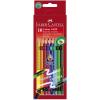 Creioane colorate 10 culori cu guma grip