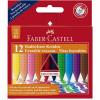 Creioane colorate plastic 12 culori faber-castell