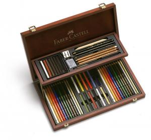 Cutie lemn Art & Graphic 54 bucati COMPENDIUM FABER-CASTELL