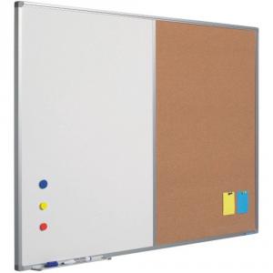 Tabla combi (whiteboard / pluta) 90 x 120 cm, profil aluminiu SL, SMIT