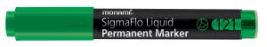 Marker permanent verde, SigmaFlo 121 varf tesit 1.0 - 5.0 mm, MONAMI