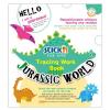 Carte educativa jurassic world, tracing work book stick'n