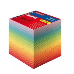 Cub hartie 9  x 9 x 9 cm, 800 file culori curcubeu HERLITZ
