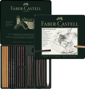 Set Pitt Monochrome Carbune 24 Buc Faber-Castell