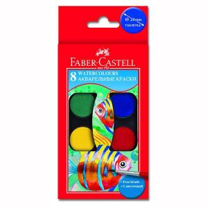 Acuarele 8 culori cu pensula FABER-CASTELL
