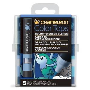 Marker Color Tops Blue, 5/set, CHAMELEON