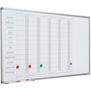 Planner anual, 60 x 120 cm, profil aluminiu SL, (benzi magnetice incluse) SMIT