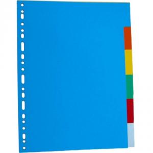 Separatoare carton, A4, 5 culori/set, OPTIMA
