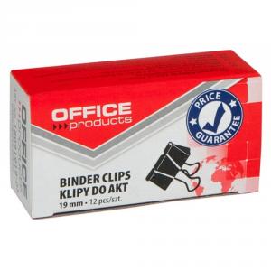 Clip hartie negru, 12 buc/cutie OFFICE PRODUCT