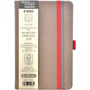 Bloc notes Ivory B-Band 9 x 14 cm 192 file velin Herlitz