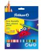 Creioane color Jumbo 12 culori triunghiulare + ascutitoare PELIKAN
