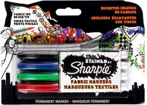 Marker permanent pentru textile Stained by Sharpie 4/set