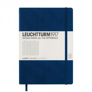 Caiet A5 matematica Coperta Rigida Albastru Navy Leuchtturm