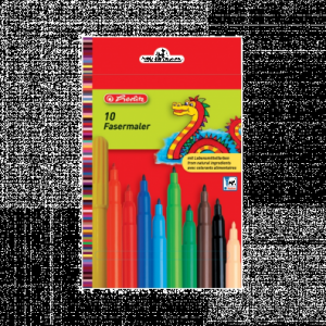 Carioci 2 mm, set 10 culori asortate HERLITZ