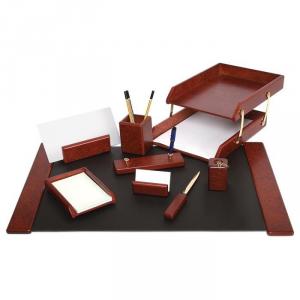 Set de birou din lemn visiniu 9 piese 66 x 42 cm FORPUS