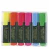 Textmarker set 6 culori, varf tesit 1.0 - 5.0 mm faber - castell