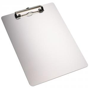 Clipboard simplu A4, din aluminiu, argintiu, ALCO