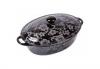 Cratita ceramica ovala cu capac vabene vb-6020023