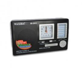 Radio portabil reincarcabil cu ceas quartz Waxiba XB-291C