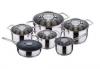 Set oale inox cu capac 12 piese