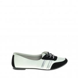 Pantofi dama Avela negru cu alb din piele ecologica (Culoare: Negru, Marimi femei: 38)