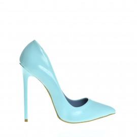 Pantofi dama Charlize albastri din piele ecologica ce imita lacul (Culoare: Albastru, Marimi femei: 39)