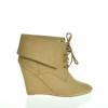 Botine dama atlanta beige din piele ecologica