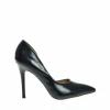 Pantofi dama Despina negri din piele ecologica ce imita lacul (Culoare: Negru, Marimi femei: 39)