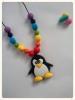 Colier de babywearing, alaptare si dentitie din silicon - Rainbow Pinguin