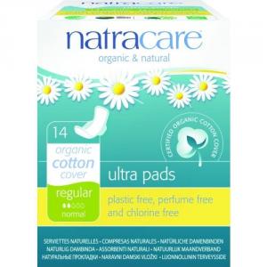 Absorbante normal cu aripioare cu strat de bumbac organic, Natracare