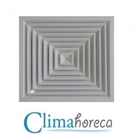 Grila rectangulara anemostat aluminiu anodizat 400 x 400 mm pentru sisteme de ventilatie si climatizare destinata Horeca