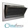 Grila rectangulara aluminiu anodizat cu dubla deflexie 500 x 500 mm pentru sisteme de ventilatie si climatizare destinata Horeca