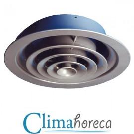 Grila aluminiu anodizat circulara de plafon diametru 350 mm pentru sisteme de ventilatie si climatizare destinata Horeca