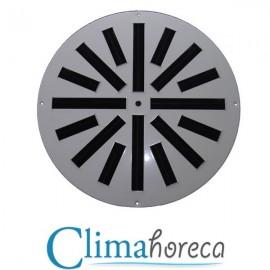 Grila aluminiu anodizat cu jet turbionar diametru 400 mm pentru sisteme de ventilatie si climatizare destinata Horeca