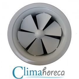 Grila aluminiu anodizat circulara de plafon diametru 200 mm pentru sisteme de ventilatie si climatizare destinata Horeca