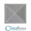 Grila rectangulara anemostat aluminiu anodizat 595 x 595 mm pentru