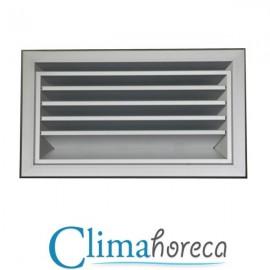 Grila rectangulara anemostat aluminiu anodizat 250 x 250 mm pentru sisteme de ventilatie si climatizare destinata Horeca