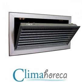 Grila aluminiu anodizat cu simpla deflexie 450 x 250 mm pentru sisteme de ventilatie si climatizare destinata Horeca